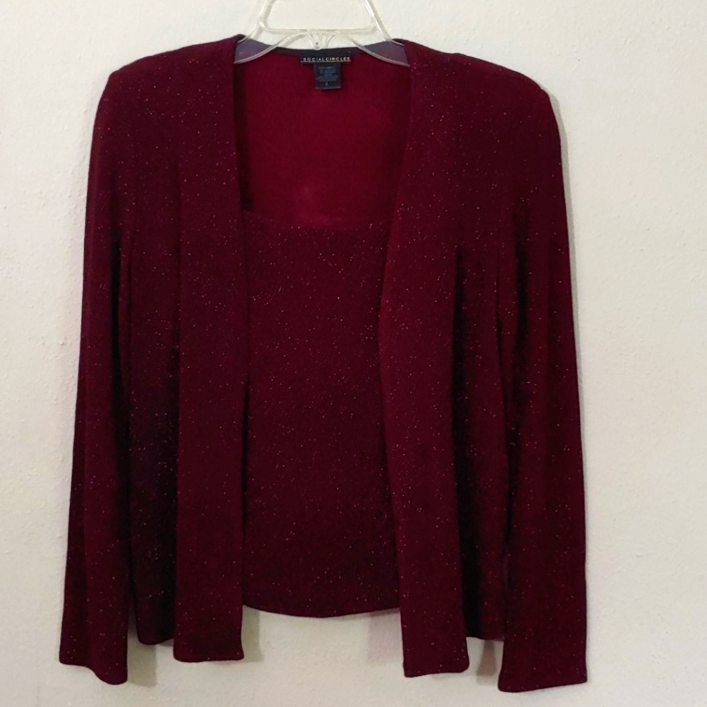 Social Circles Women's Size 6 Cardigan with Tank